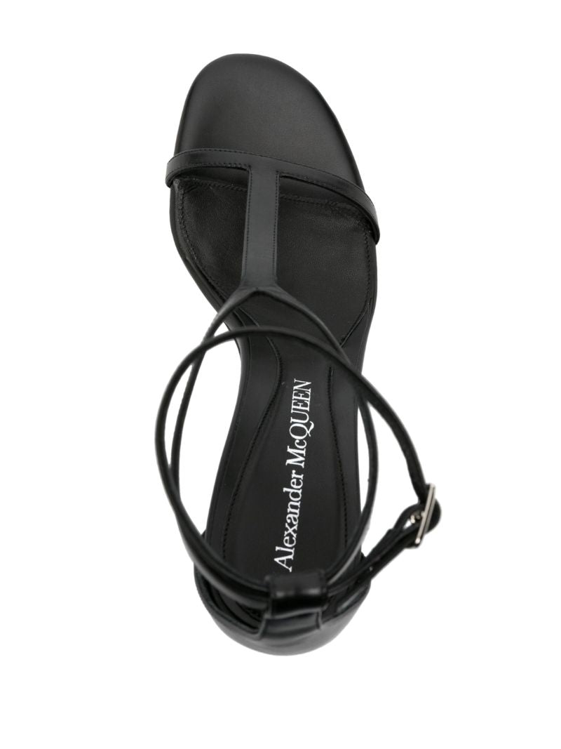 Black Harness 90 Leather Sandals