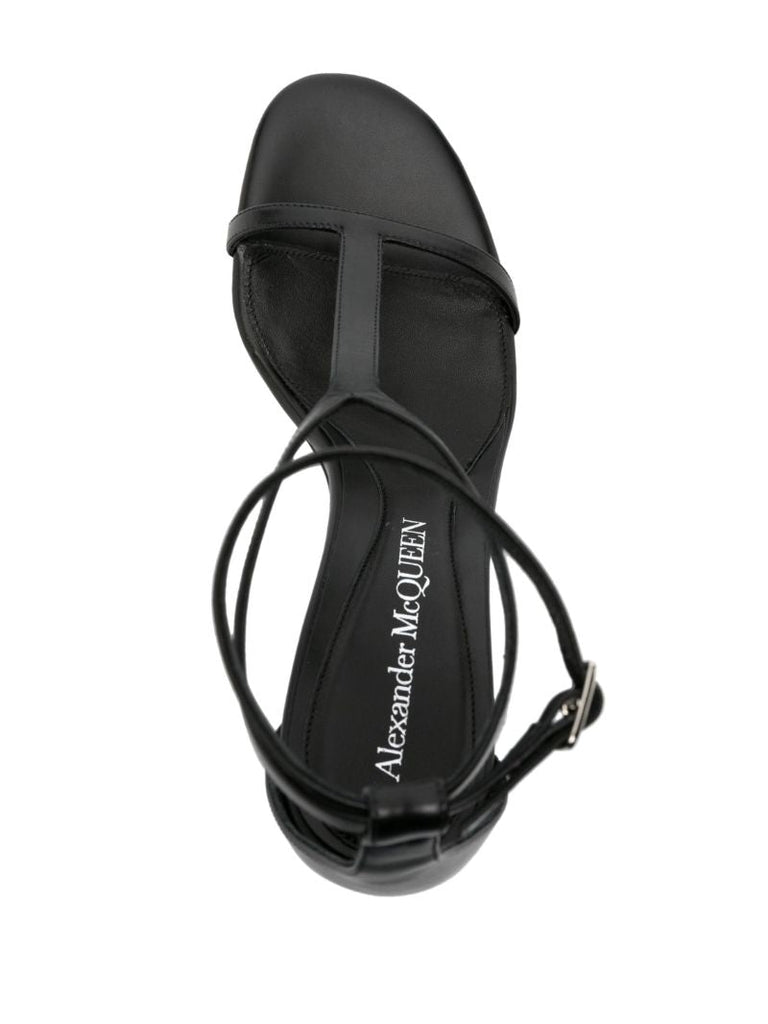Black Harness 90 Leather Sandals