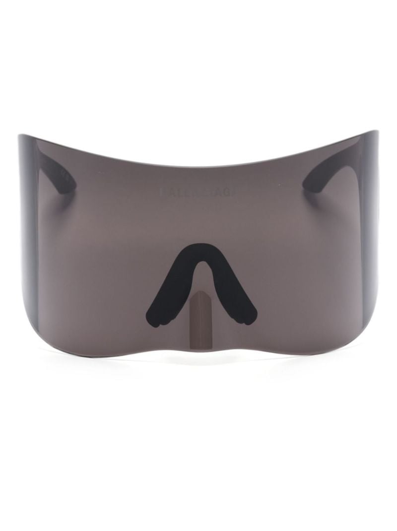 Black Shield-frame Sunglasses