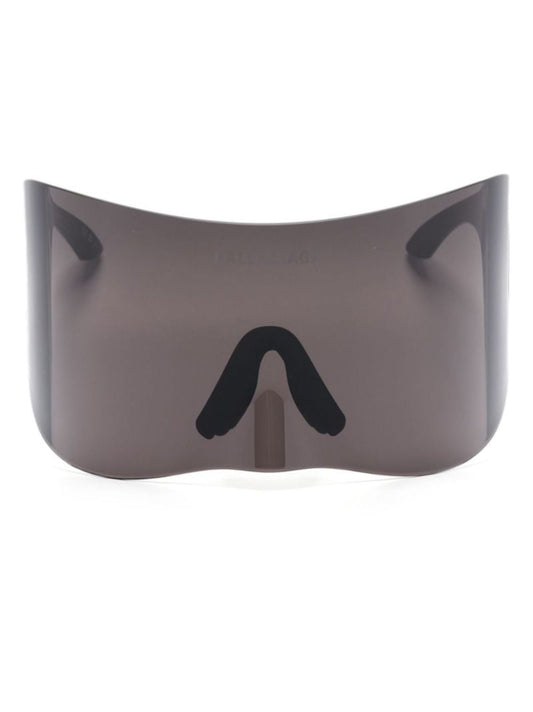 Black Shield-frame Sunglasses