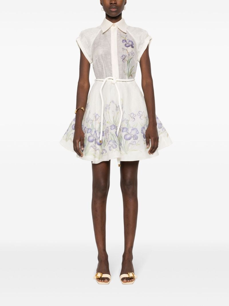 White Natura Mini Shirt Dress