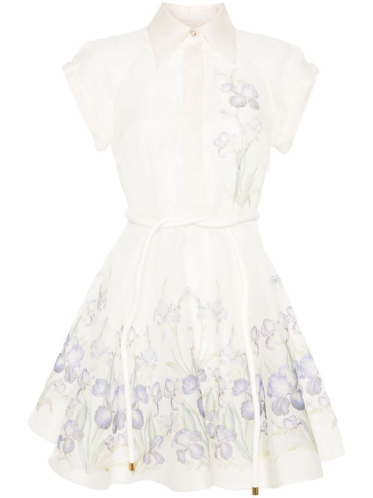 White Natura Mini Shirt Dress