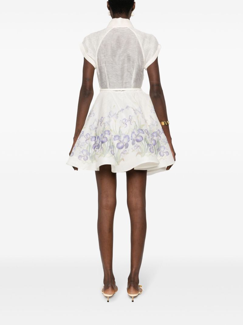 White Natura Mini Shirt Dress