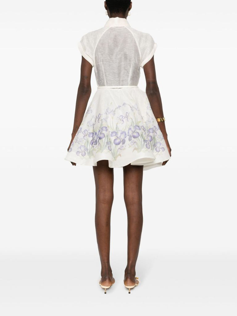 White Natura Mini Shirt Dress