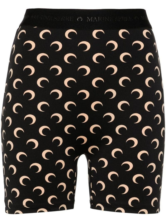 Black Crescent Moon Cycling Shorts