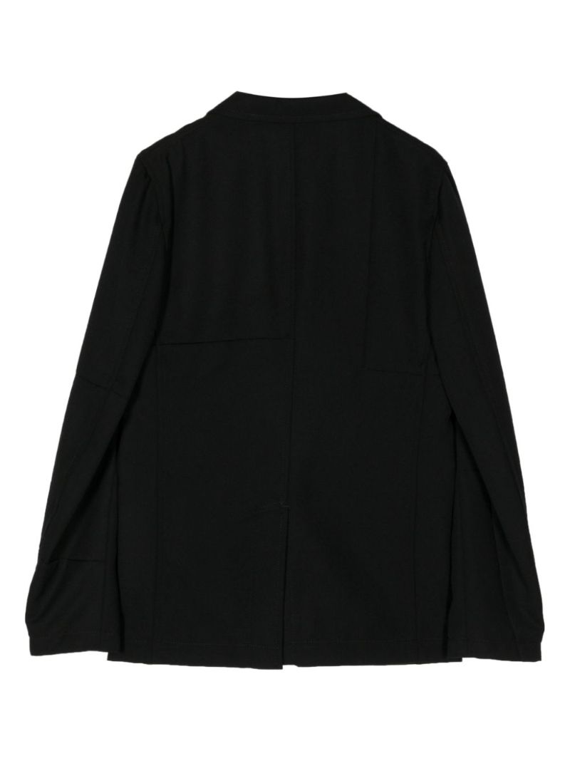 Black Wool Single-breasted Blazer