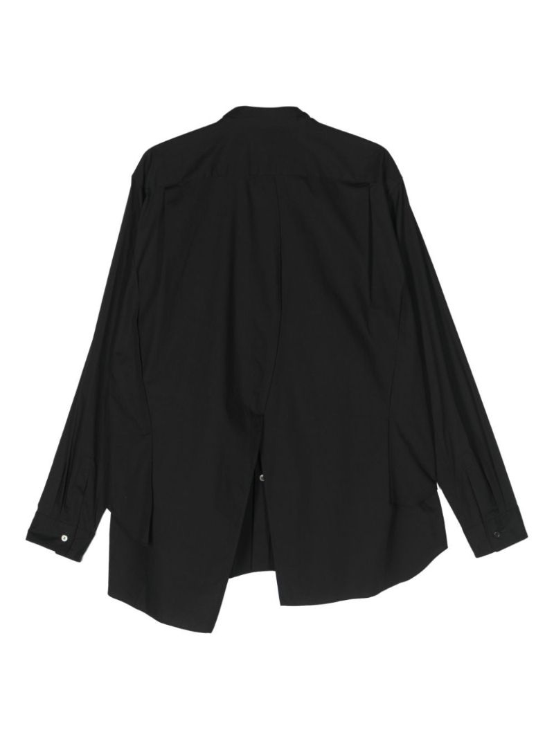 Black Layered Cotton Shirt