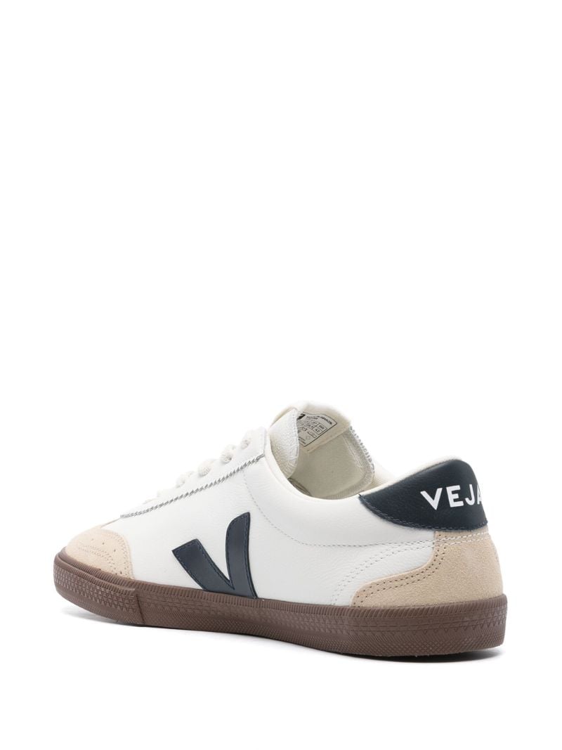 White Volley Leather Sneakers