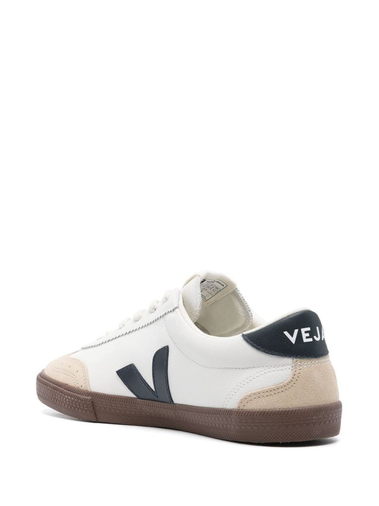 White Volley Leather Sneakers