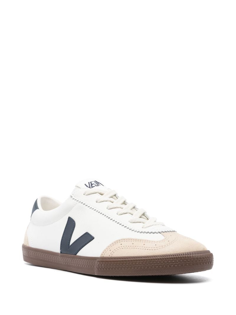 White Volley Leather Sneakers