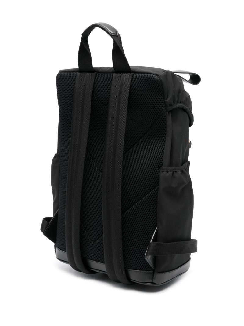 Black Logo-applique Canvas Backpack