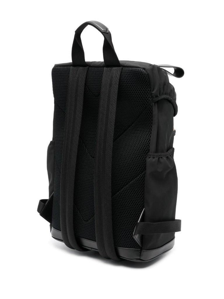 Black Logo-applique Canvas Backpack