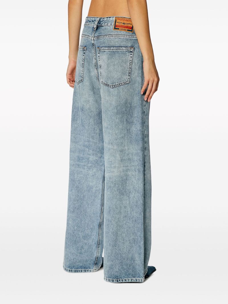 Blue 1996 D-sire 09h57 Mid-rise Wide-leg Jeans