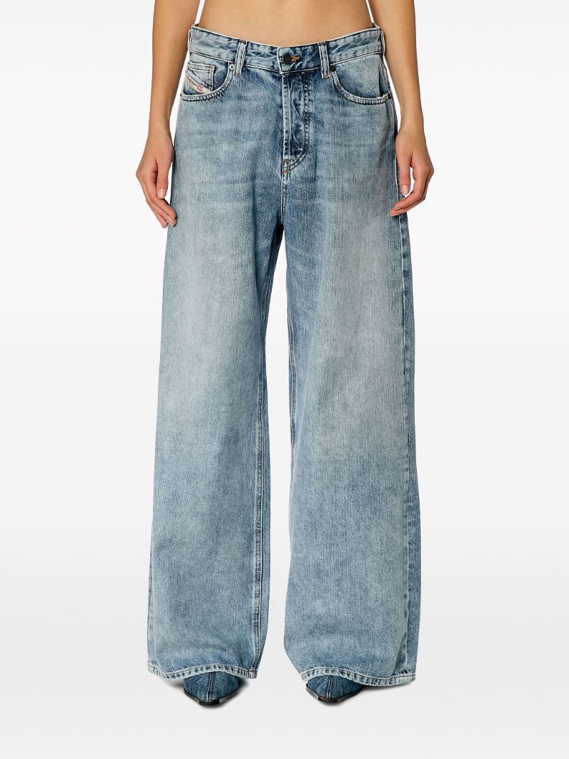 Blue 1996 D-sire 09h57 Mid-rise Wide-leg Jeans