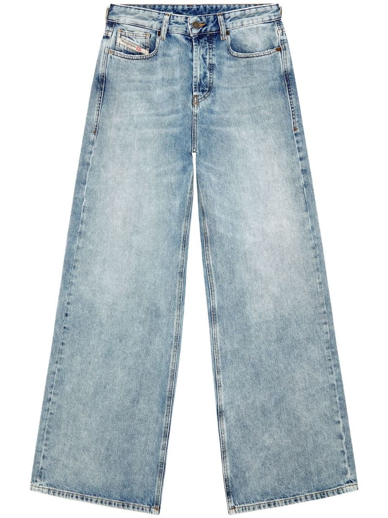 Blue 1996 D-sire 09h57 Mid-rise Wide-leg Jeans