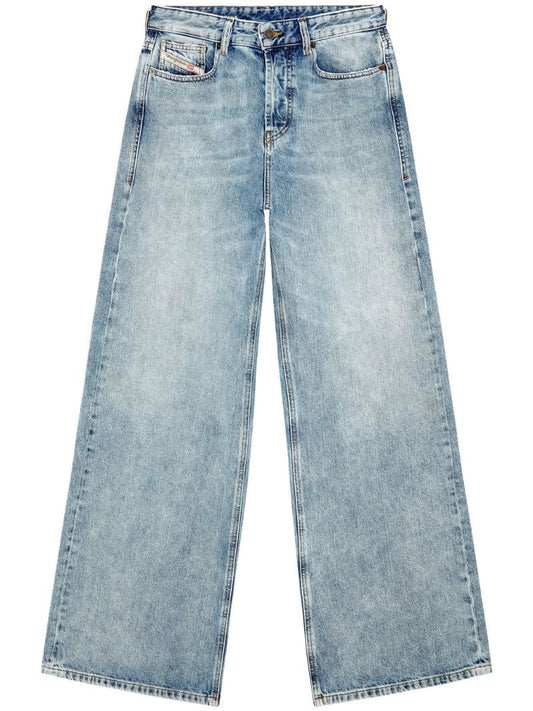 Blue 1996 D-sire 09h57 Mid-rise Wide-leg Jeans
