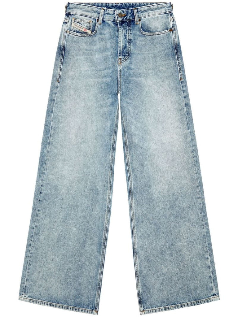 Blue 1996 D-sire 09h57 Mid-rise Wide-leg Jeans