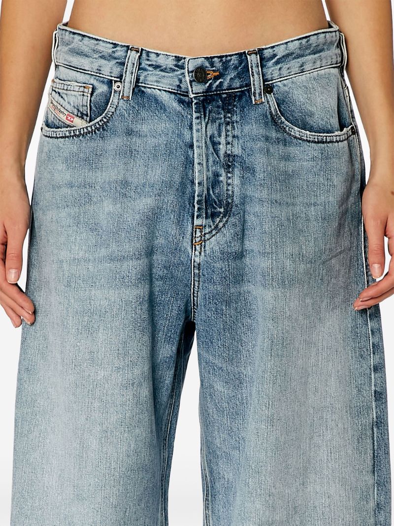 Blue 1996 D-sire 09h57 Mid-rise Wide-leg Jeans