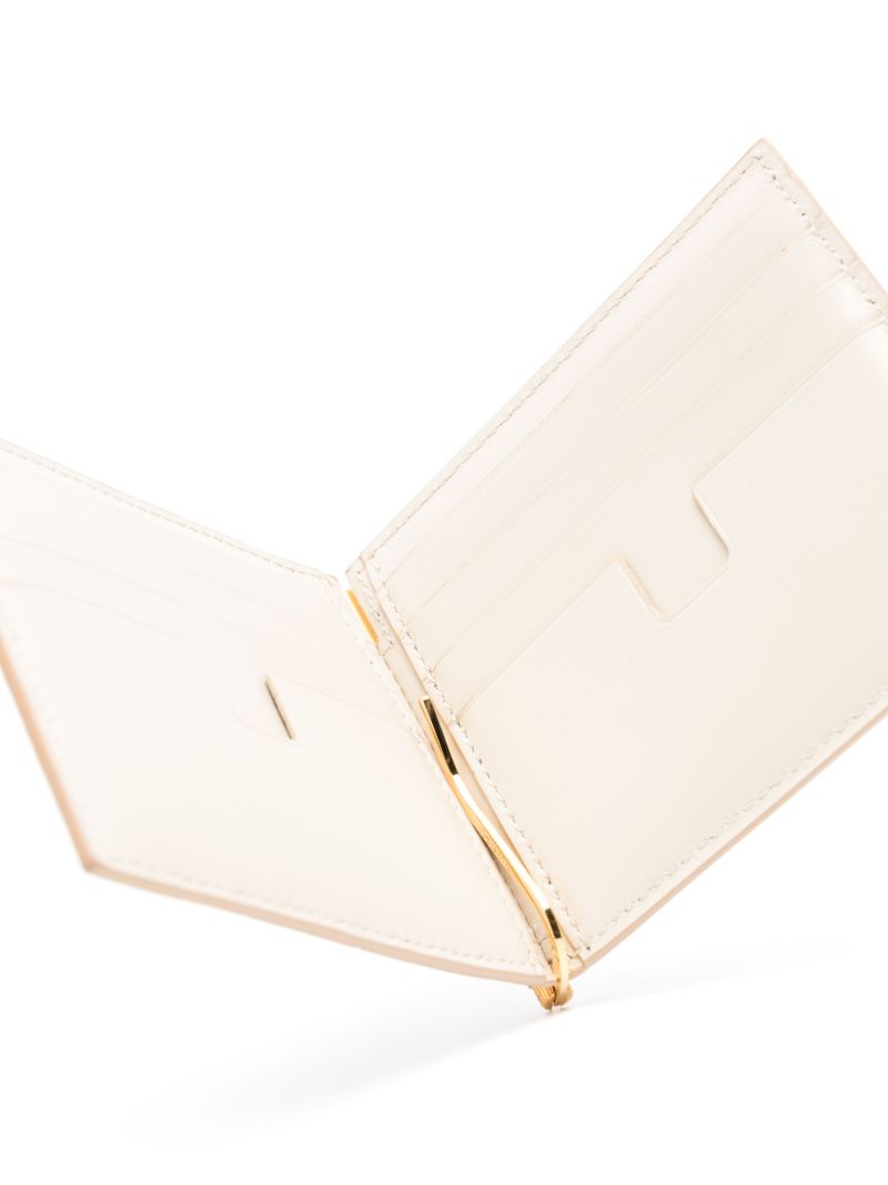 White Crocodile-effect Leather Card Holder