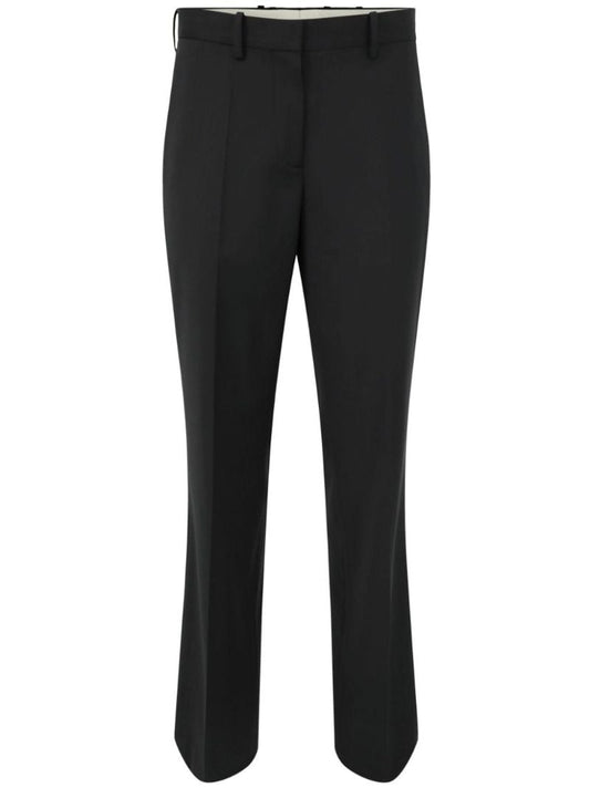 Black Wool Tailored Trousers