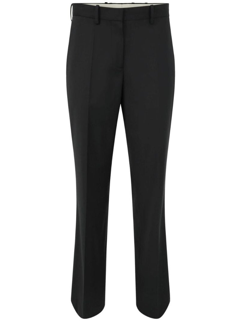 Black Wool Tailored Trousers