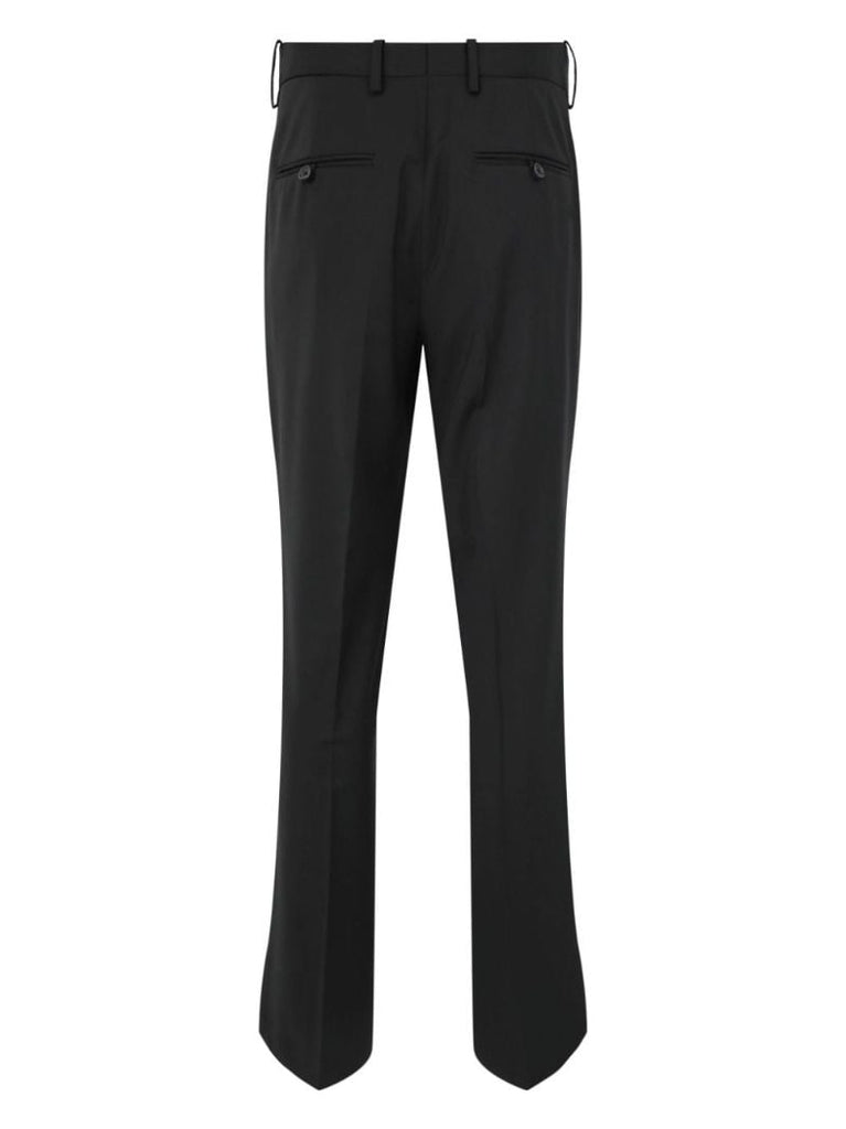 Black Wool Tailored Trousers