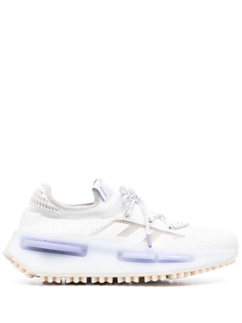 White Nmd 1 Knit Low-top Sneakers
