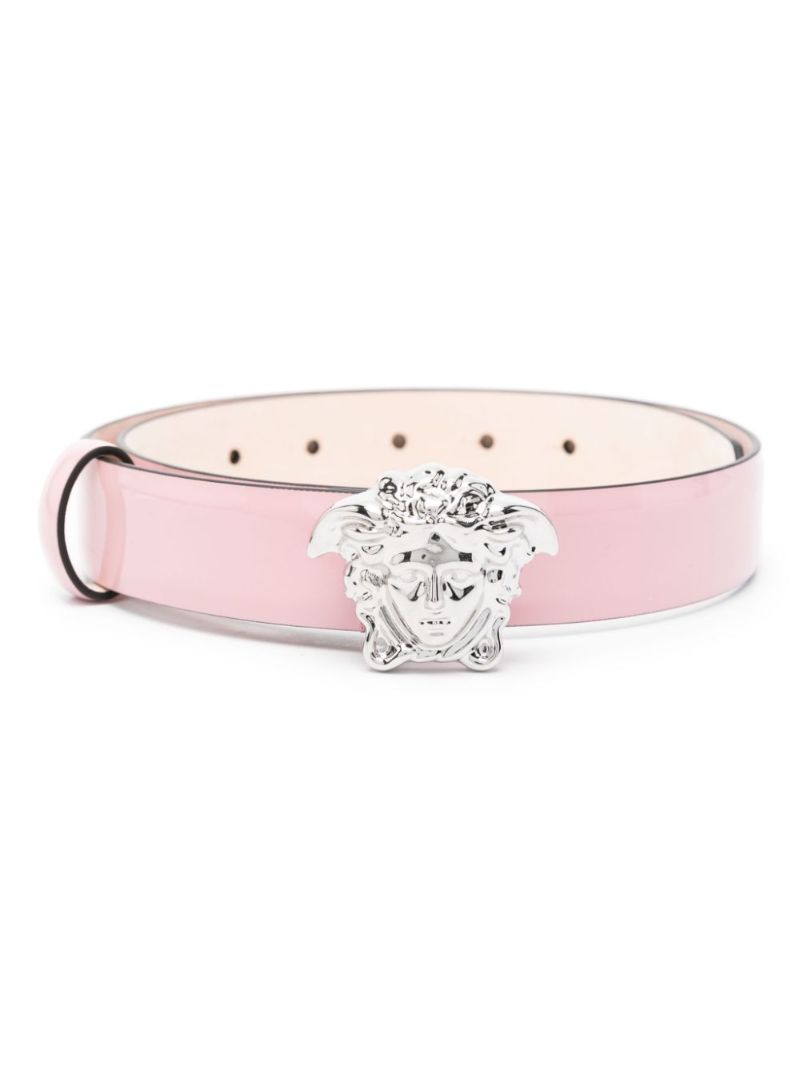 Pink Medusa Head Leather Belt