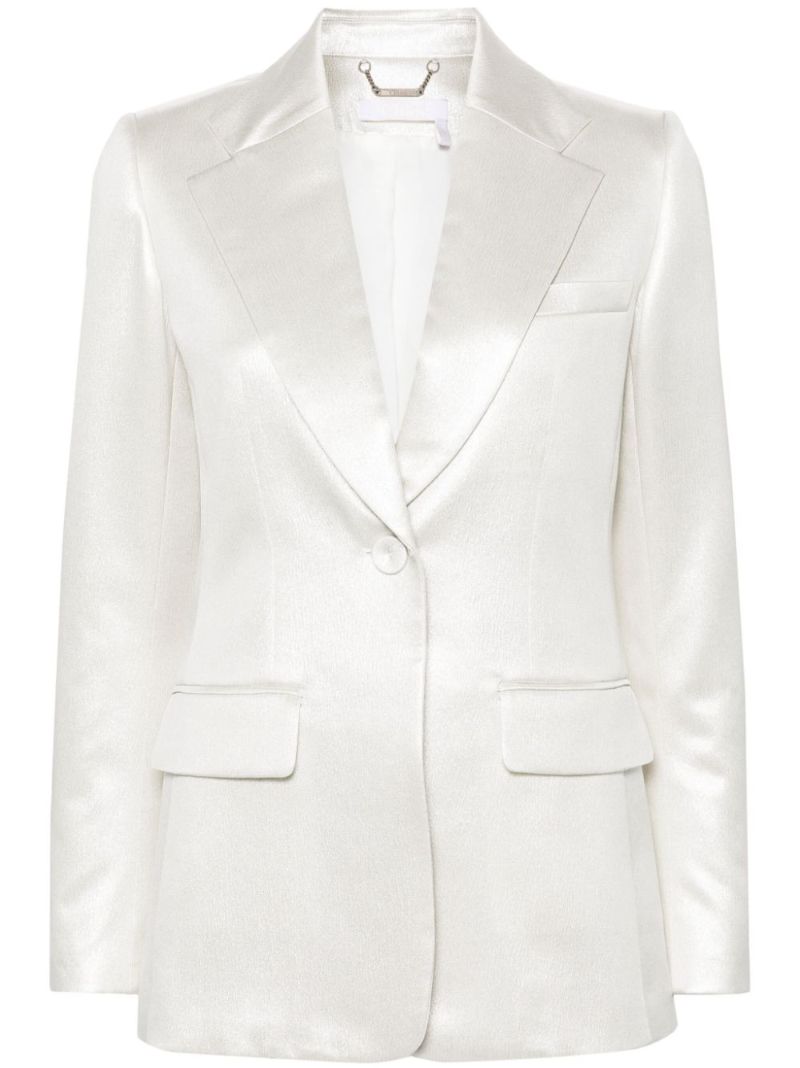 Silver-tone Silk LamÃ_x0083_Â© Blazer