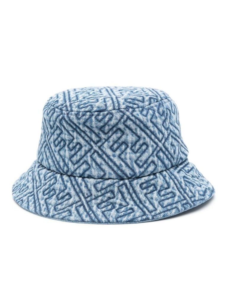 Blue Ff Embroidered Bucket Hat