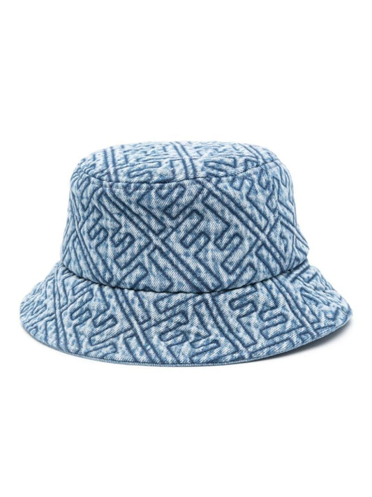 Blue Ff Embroidered Bucket Hat