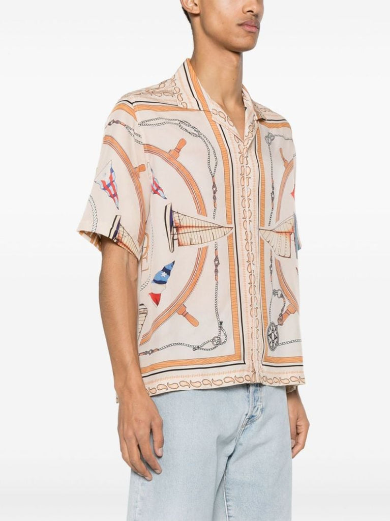 White Nautica Silk Shirt
