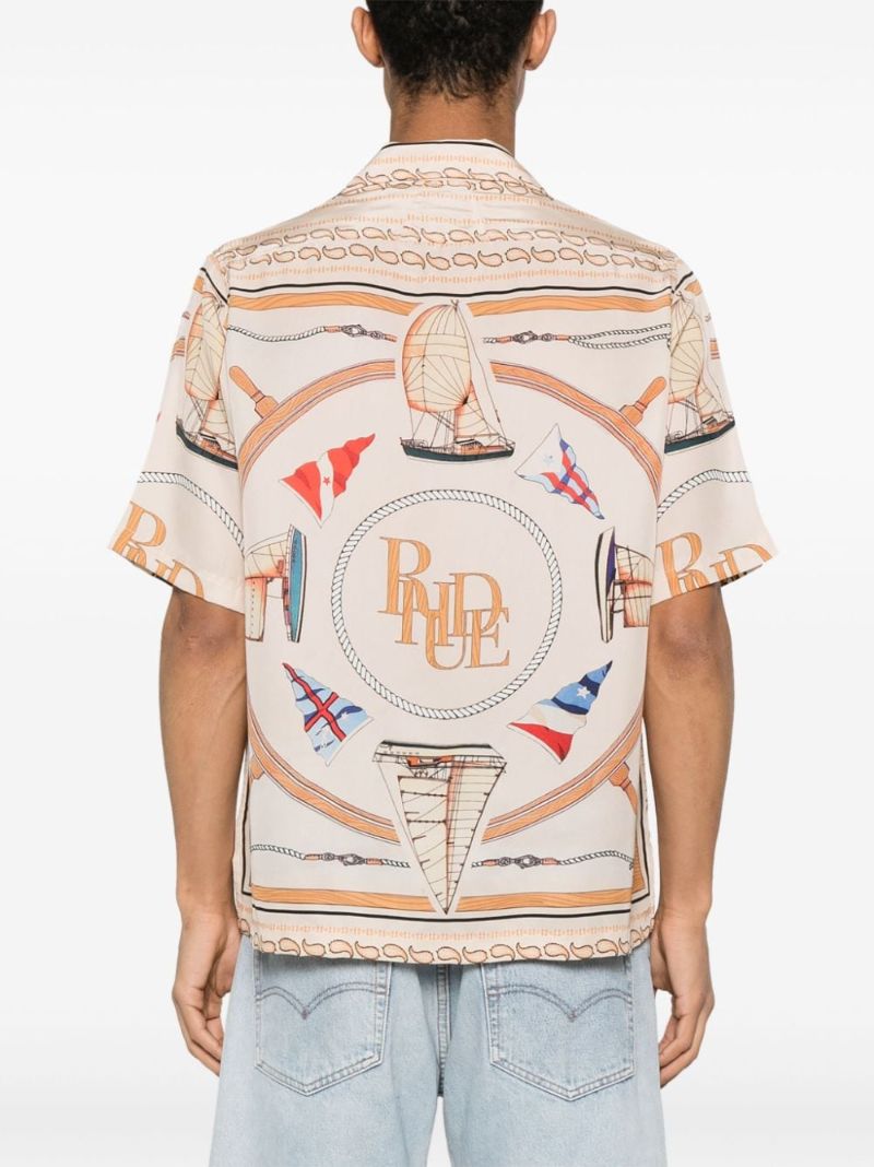 White Nautica Silk Shirt