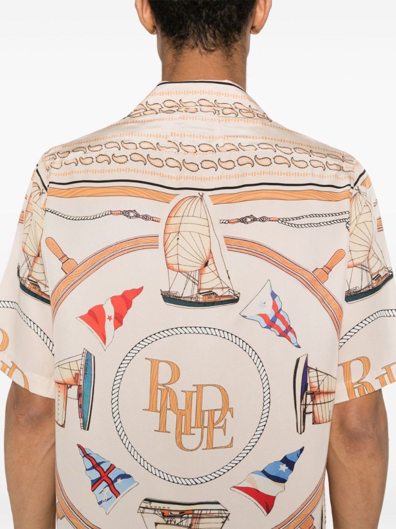 White Nautica Silk Shirt