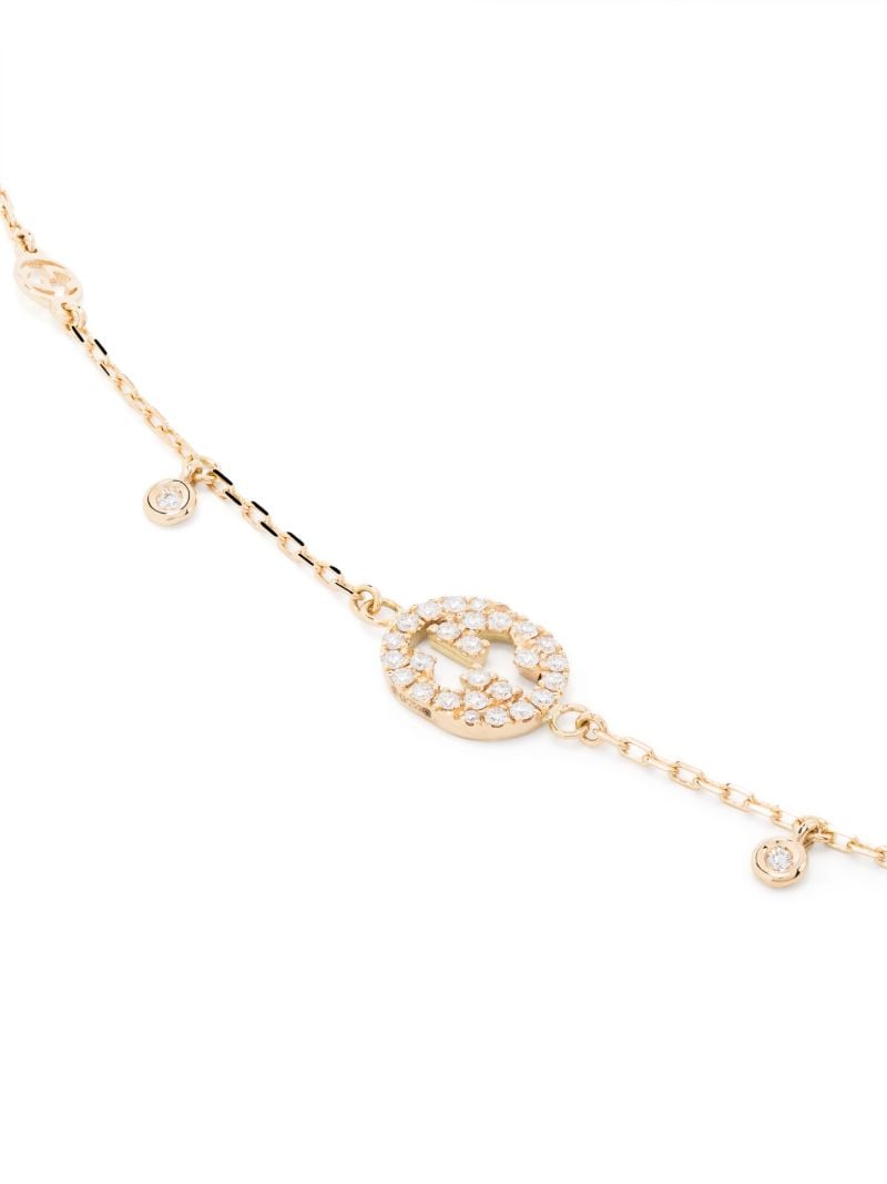 18k Yellow Gold Interlocking G Diamond Bracelet