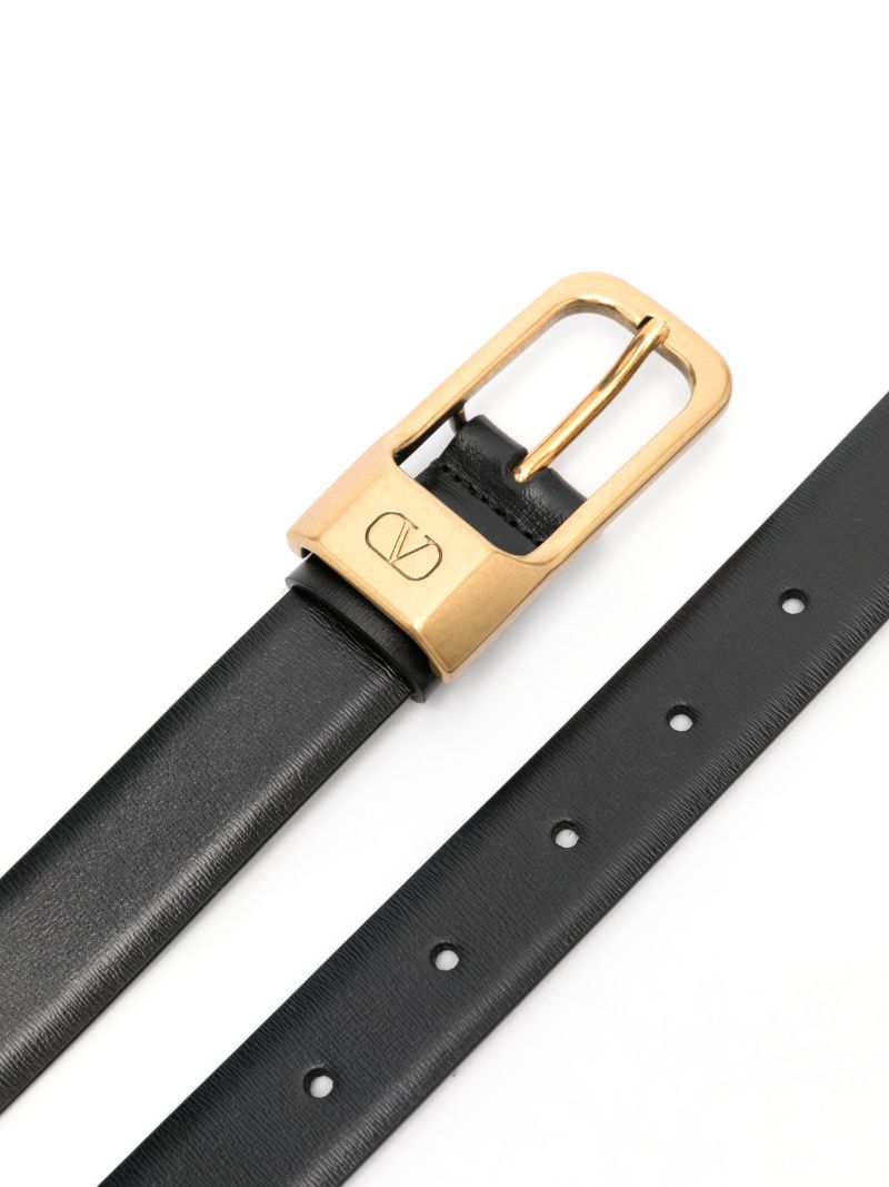 Black Vlogo Signature Belt