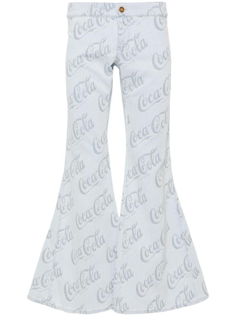 X Coca Cola Cool Grey Low-rise Flared Jeans