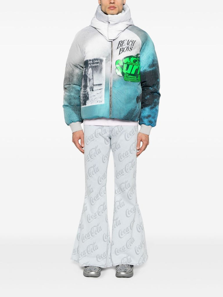 X Coca Cola Cool Grey Low-rise Flared Jeans
