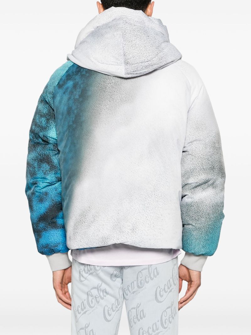 Multicolour Surf Print Detachable Hood Jacket
