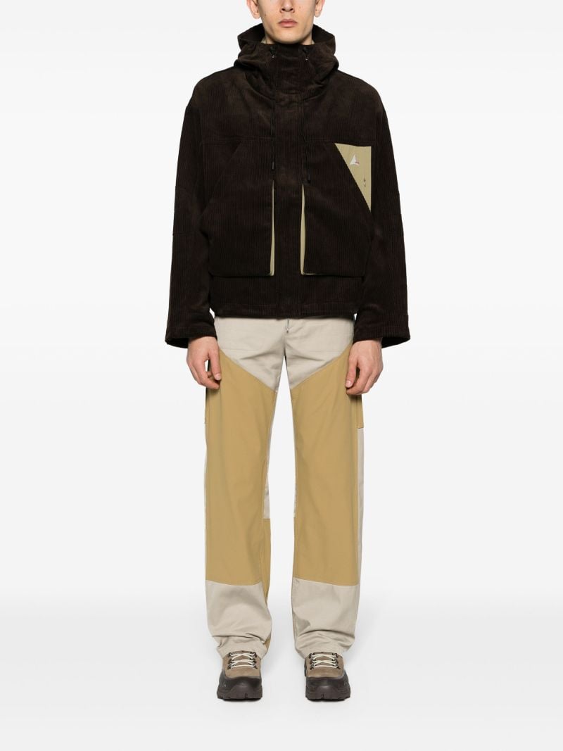 Brown Corduroy Hooded Jacket