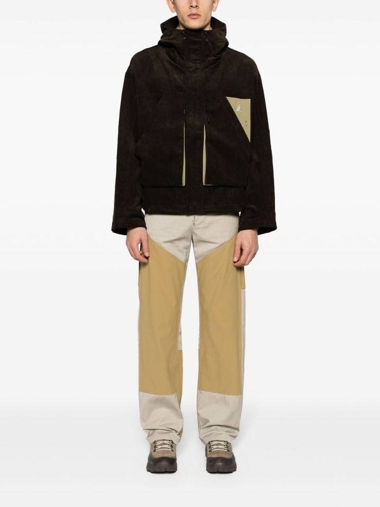 Brown Corduroy Hooded Jacket