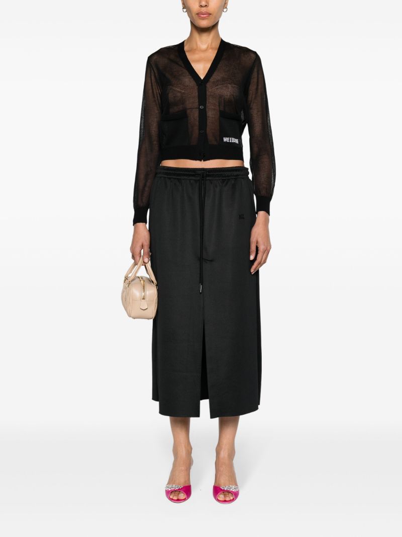 Black Sheer Knitted Cardigan