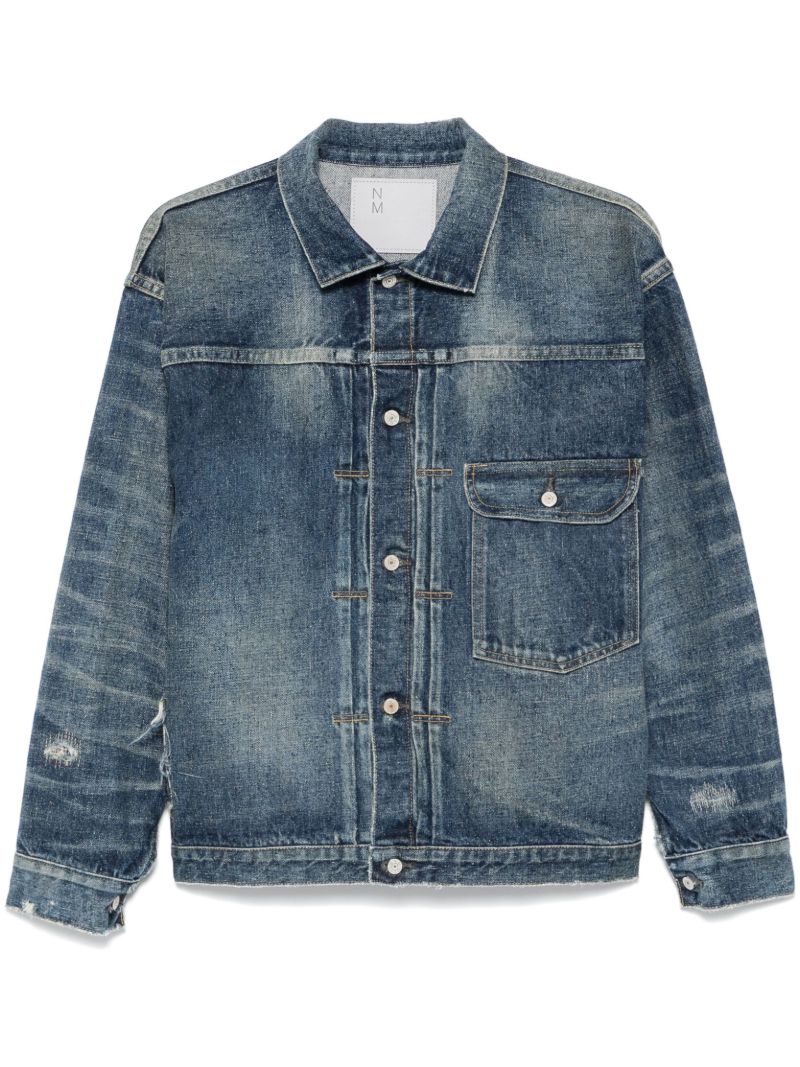 Blue Distressed Denim Jacket