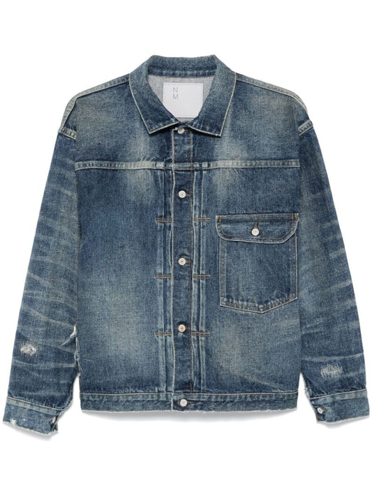 Blue Distressed Denim Jacket