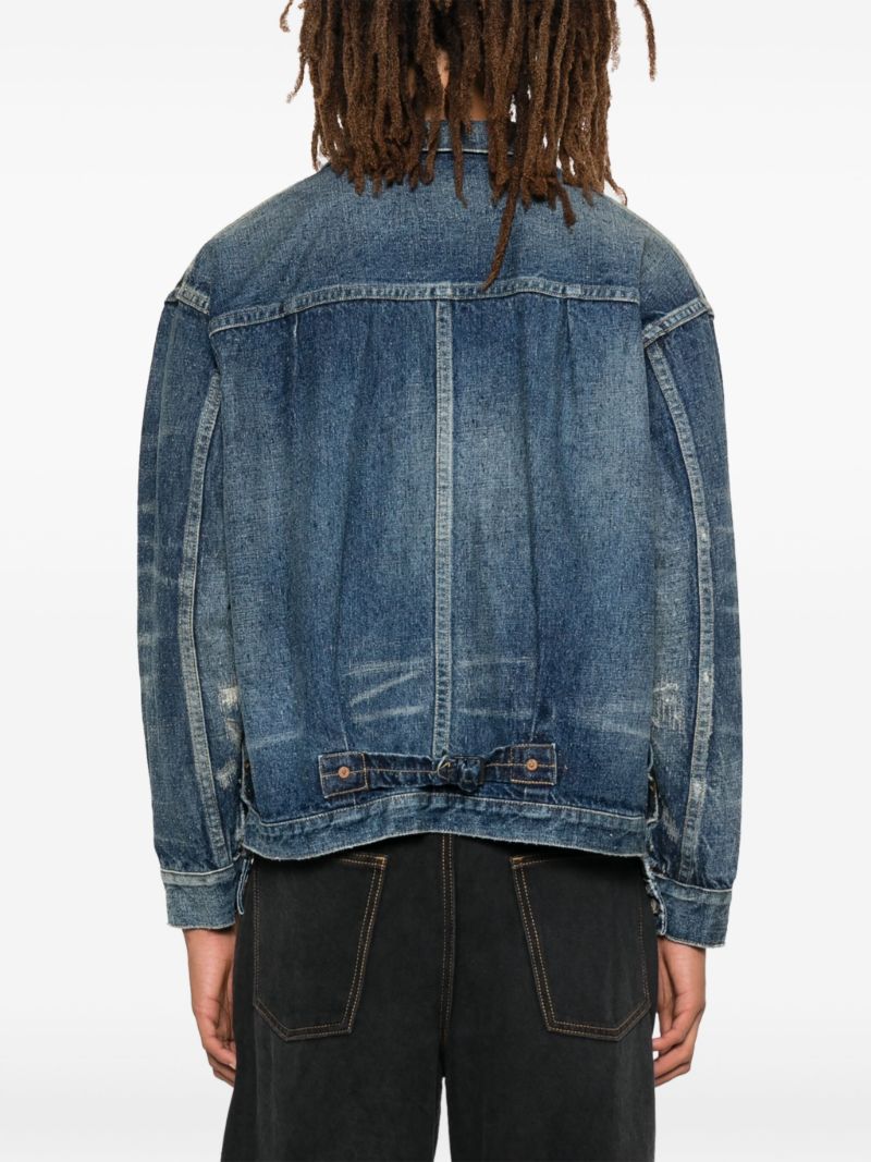 Blue Distressed Denim Jacket