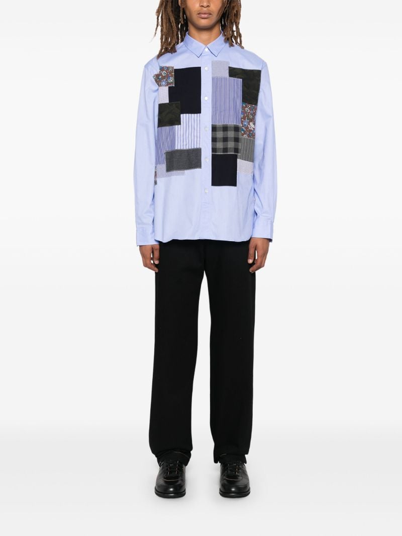 Blue Patchwork Shirt