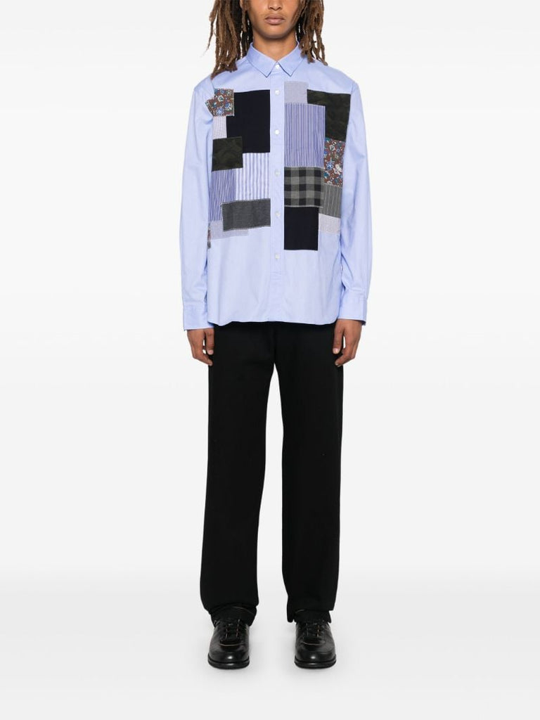 Blue Patchwork Shirt