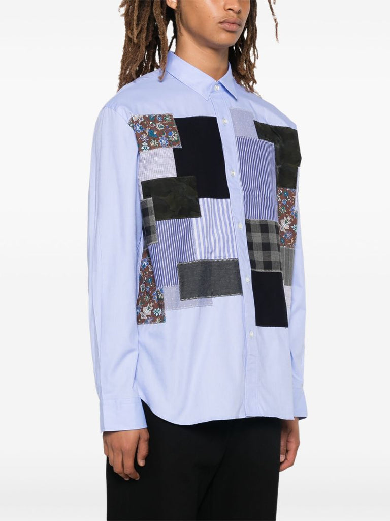 Blue Patchwork Shirt