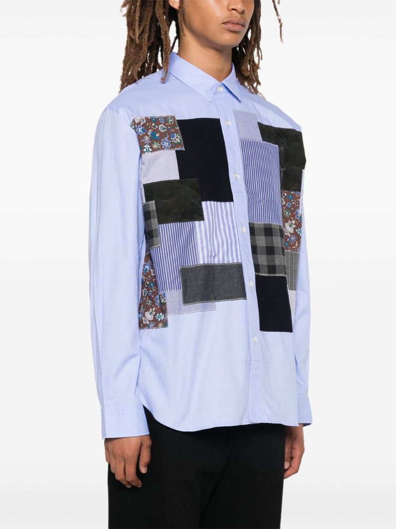 Blue Patchwork Shirt