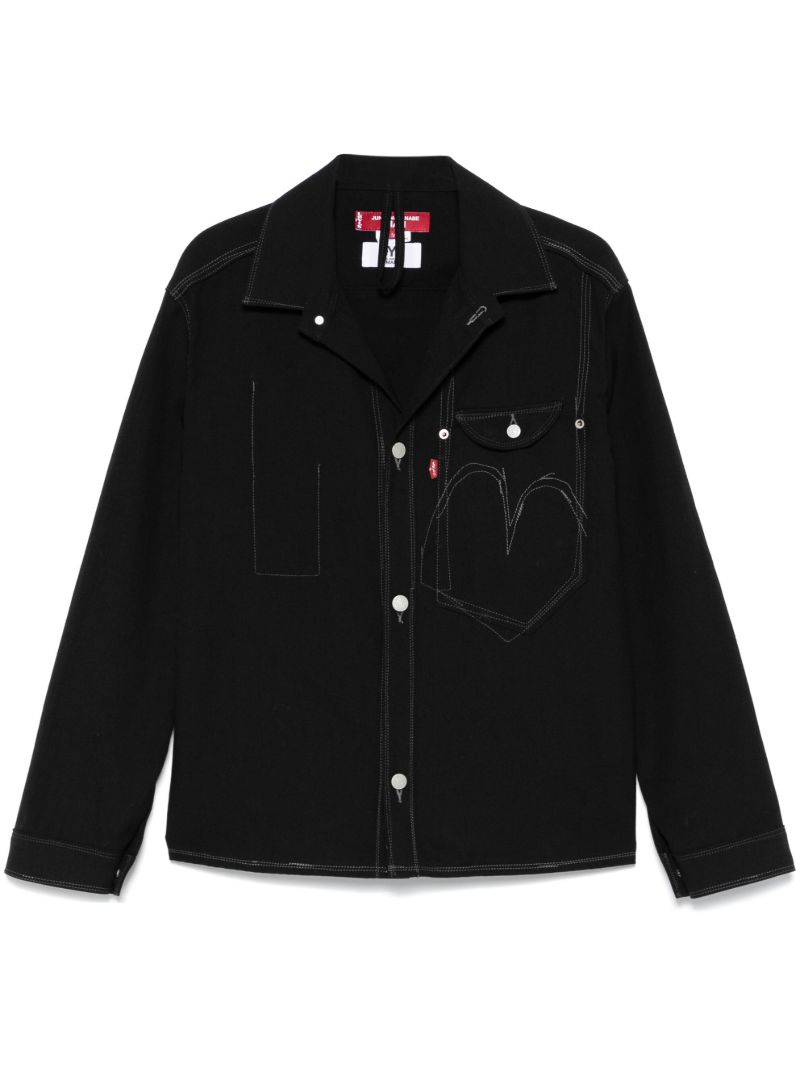 Black Contrasting Shirt Jacket